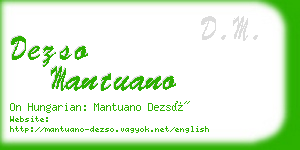 dezso mantuano business card